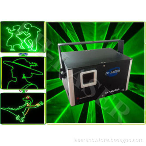 1000mW 532nm Green Laser Show Lights For Dj Disco and Club DMX Lighting